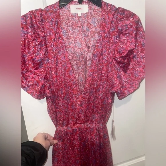 NWT XIRENA Gabrielle Dress in Pink Flora 💗 Large - Picture 11 of 14